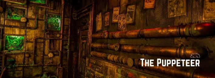 murs steampunk avec tuyaux cuivrés