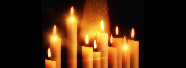 10 bougies illuminées